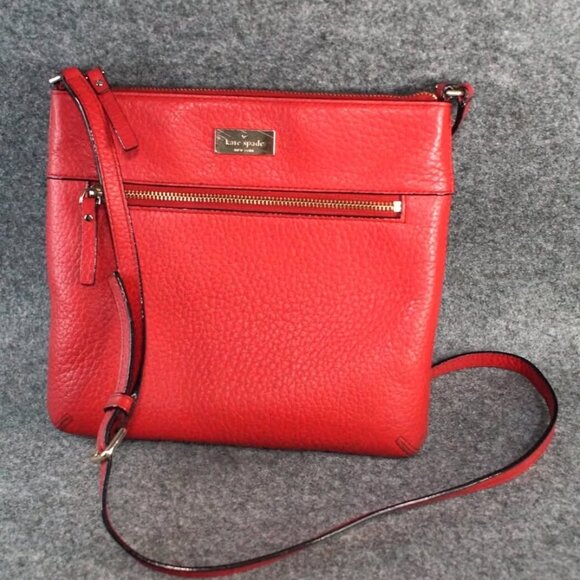 Kate Spade Prospect Place Rima Crossbody Bag Hot Pink Leather Purse - Picture 1 of 4
